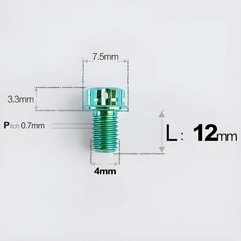 M4 × L6/8/10-25mm Titanium Alloy Bolts For Motorcycle