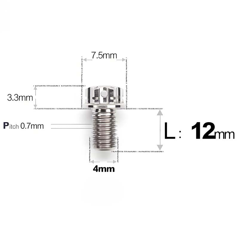 M4 × L6/8/10-25mm Titanium Alloy Bolts For Motorcycle