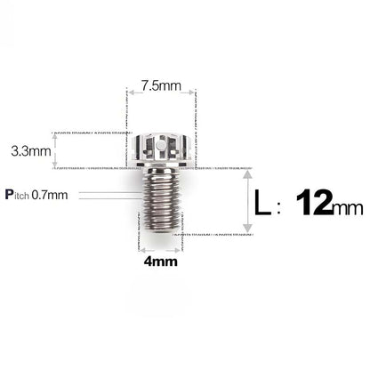 M4 × L6/8/10-25mm Titanium Alloy Bolts For Motorcycle