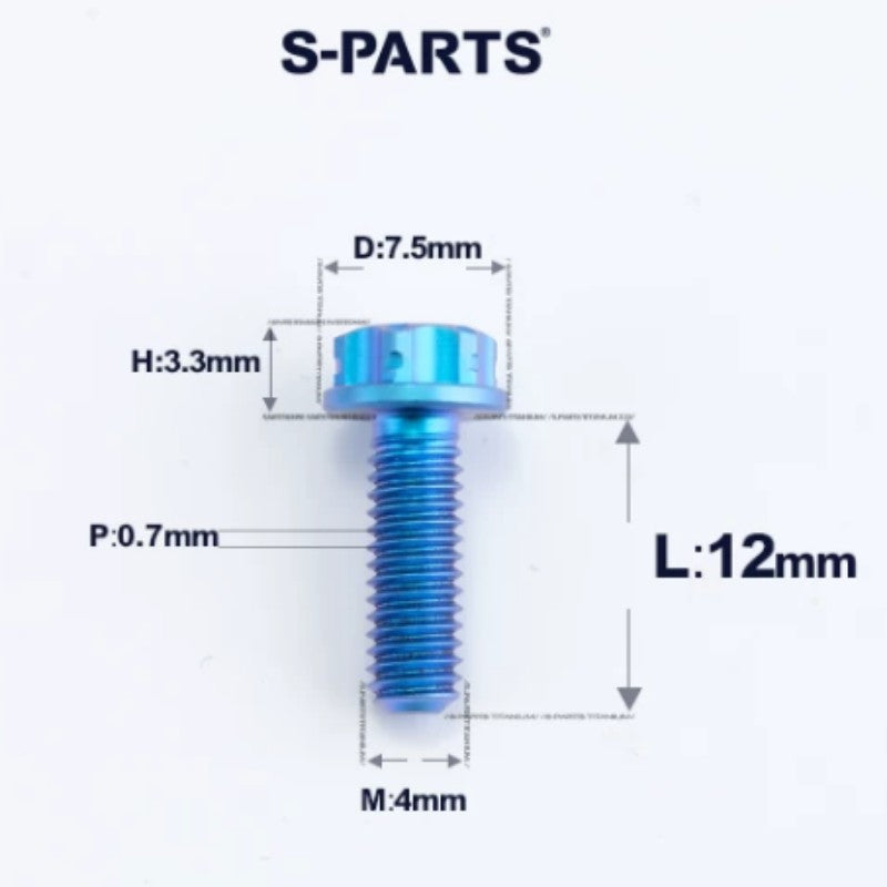 M4 × L6/8/10-25mm Titanium Alloy Bolts For Motorcycle