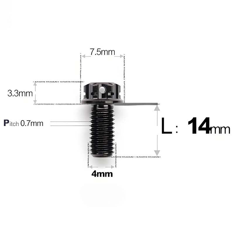 M4 × L6/8/10-25mm Titanium Alloy Bolts For Motorcycle