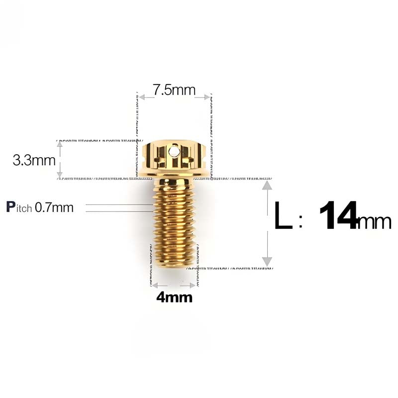 M4 × L6/8/10-25mm Titanium Alloy Bolts For Motorcycle