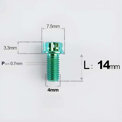 M4 × L6/8/10-25mm Titanium Alloy Bolts For Motorcycle