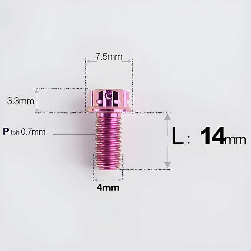 M4 × L6/8/10-25mm Titanium Alloy Bolts For Motorcycle