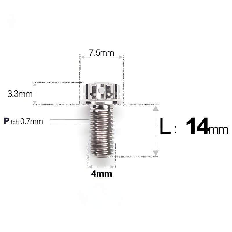 M4 × L6/8/10-25mm Titanium Alloy Bolts For Motorcycle