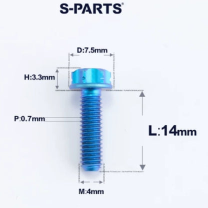 M4 × L6/8/10-25mm Titanium Alloy Bolts For Motorcycle