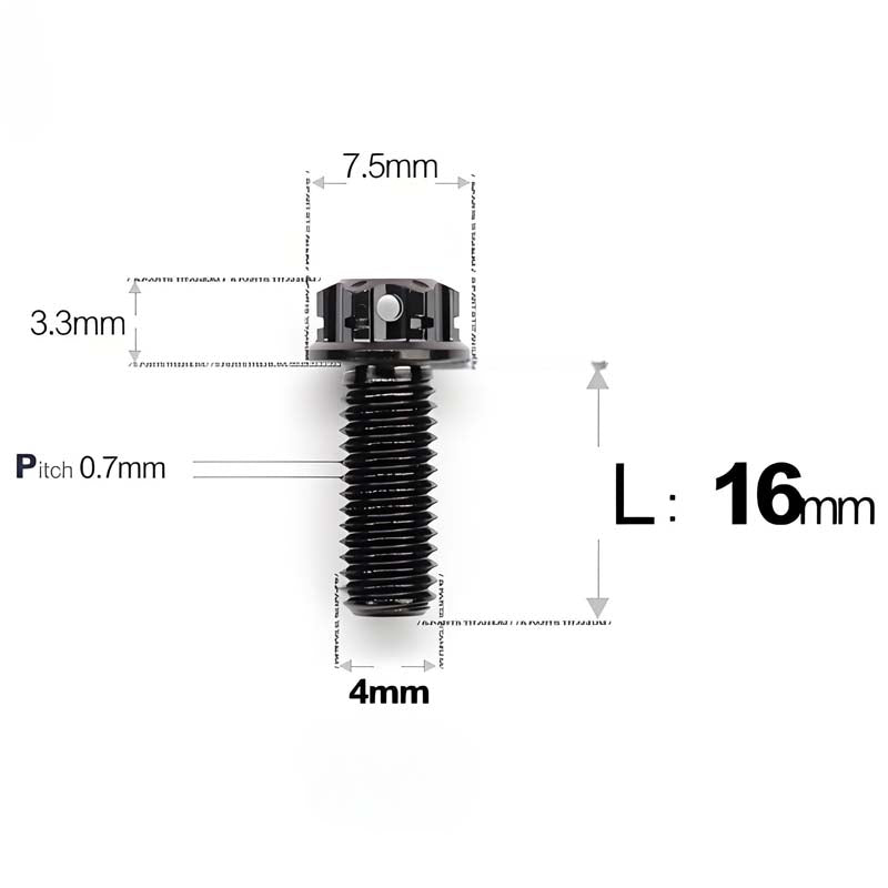 M4 × L6/8/10-25mm Titanium Alloy Bolts For Motorcycle