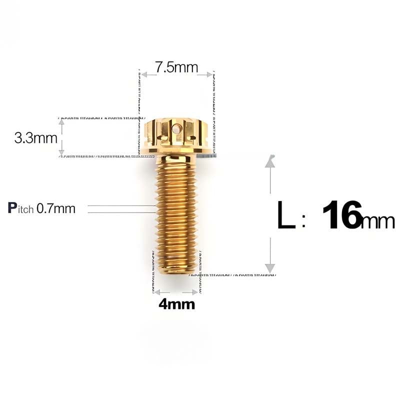 M4 × L6/8/10-25mm Titanium Alloy Bolts For Motorcycle
