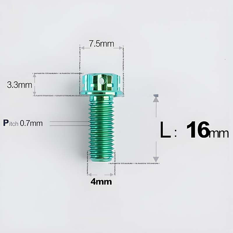 M4 × L6/8/10-25mm Titanium Alloy Bolts For Motorcycle