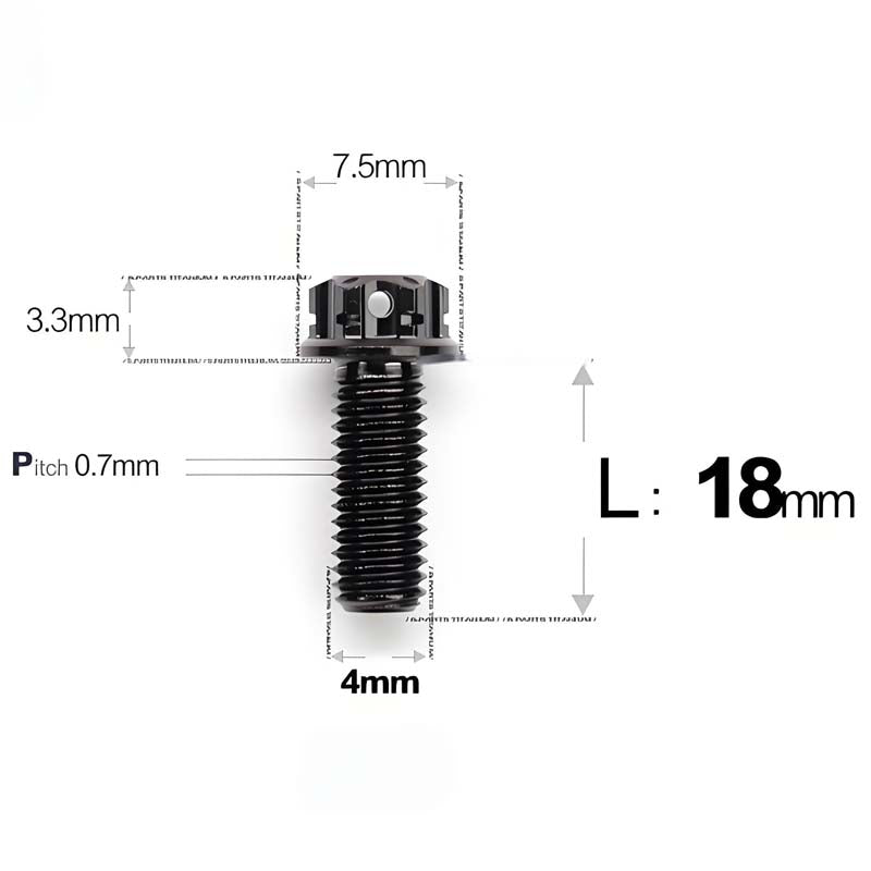 M4 × L6/8/10-25mm Titanium Alloy Bolts For Motorcycle