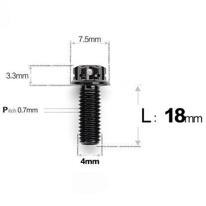 M4 × L6/8/10-25mm Titanium Alloy Bolts For Motorcycle