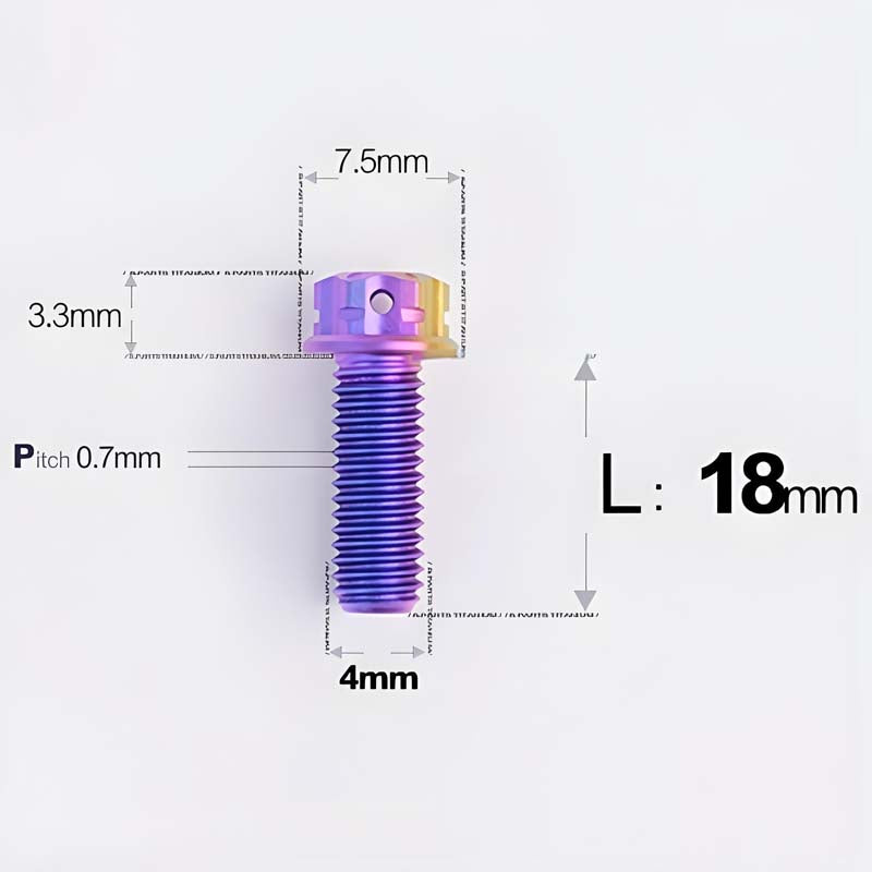 M4 × L6/8/10-25mm Titanium Alloy Bolts For Motorcycle