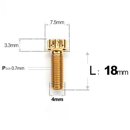 M4 × L6/8/10-25mm Titanium Alloy Bolts For Motorcycle