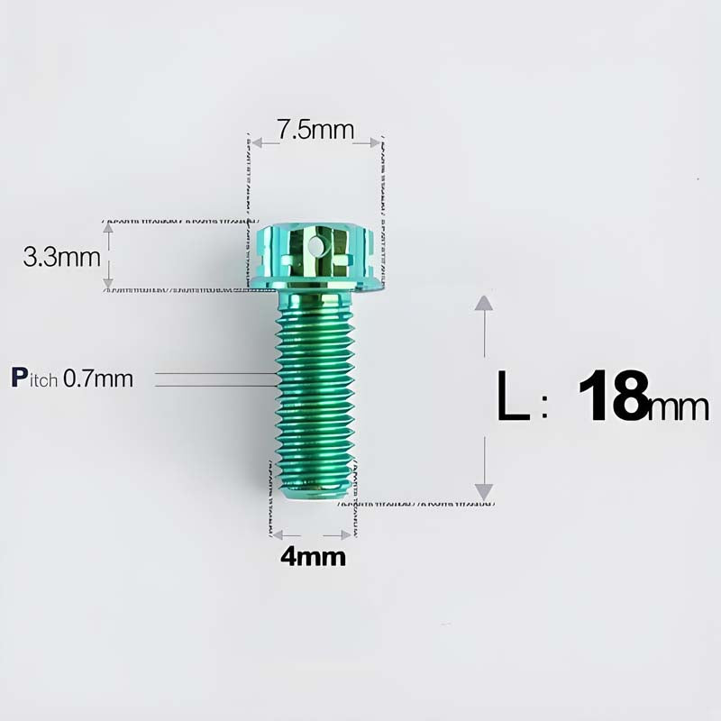 M4 × L6/8/10-25mm Titanium Alloy Bolts For Motorcycle