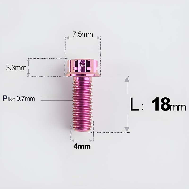 M4 × L6/8/10-25mm Titanium Alloy Bolts For Motorcycle
