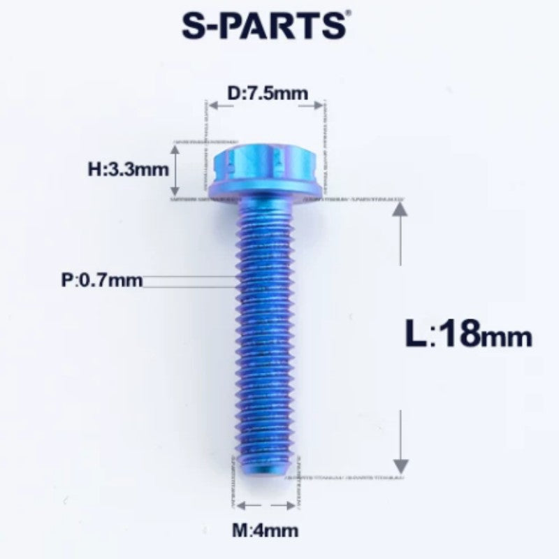 M4 × L6/8/10-25mm Titanium Alloy Bolts For Motorcycle