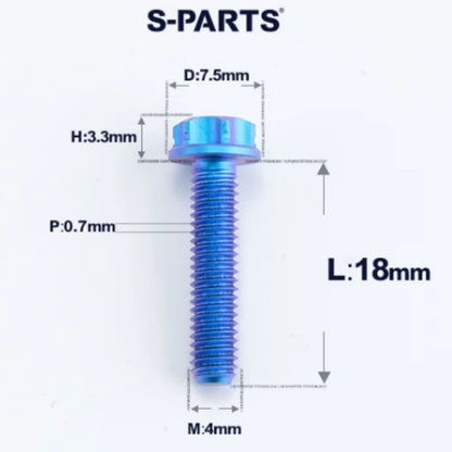 M4 × L6/8/10-25mm Titanium Alloy Bolts For Motorcycle