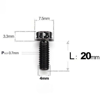 M4 × L6/8/10-25mm Titanium Alloy Bolts For Motorcycle