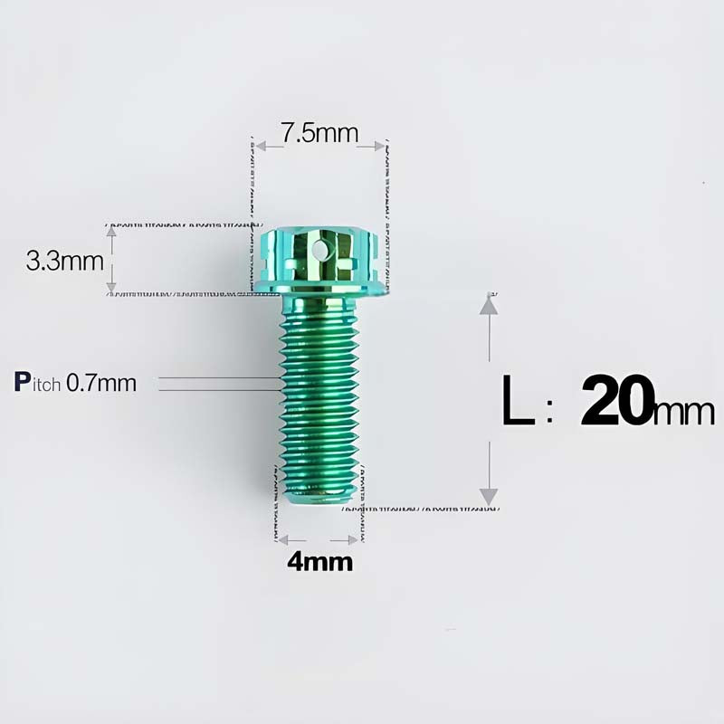 M4 × L6/8/10-25mm Titanium Alloy Bolts For Motorcycle