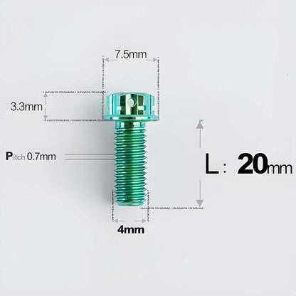 M4 × L6/8/10-25mm Titanium Alloy Bolts For Motorcycle