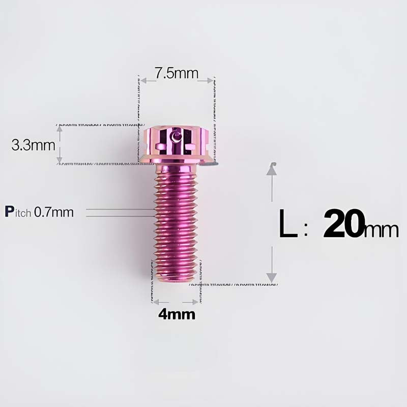 M4 × L6/8/10-25mm Titanium Alloy Bolts For Motorcycle