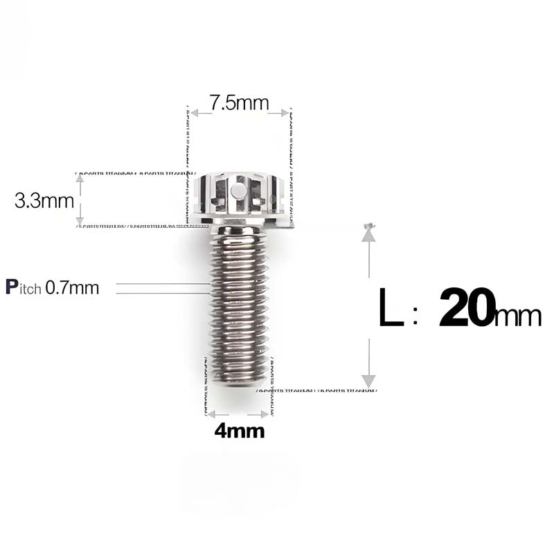 M4 × L6/8/10-25mm Titanium Alloy Bolts For Motorcycle