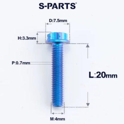 M4 × L6/8/10-25mm Titanium Alloy Bolts For Motorcycle