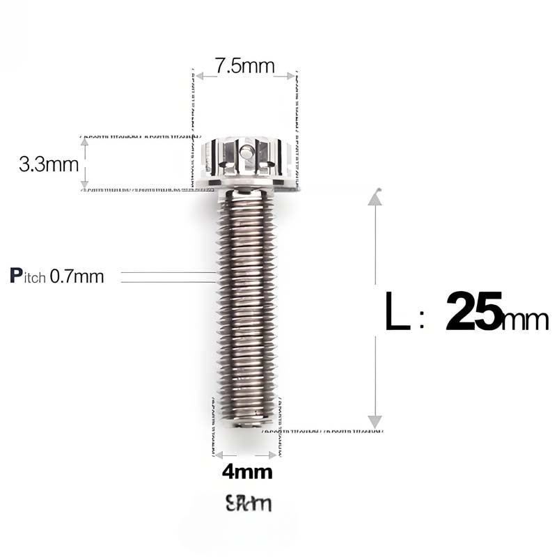 M4 × L6/8/10-25mm Titanium Alloy Bolts For Motorcycle