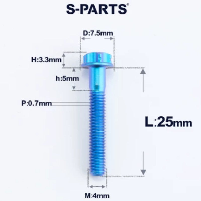 M4 × L6/8/10-25mm Titanium Alloy Bolts For Motorcycle