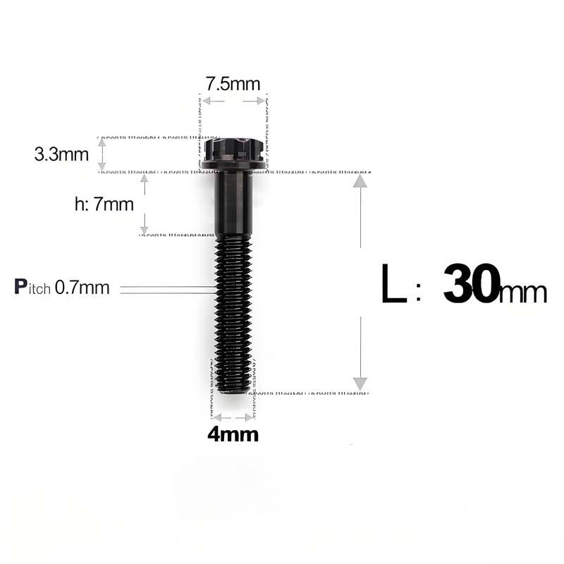 M4 × L30/35/40/45/50mm Titanium Alloy Bolts For Motorcycle
