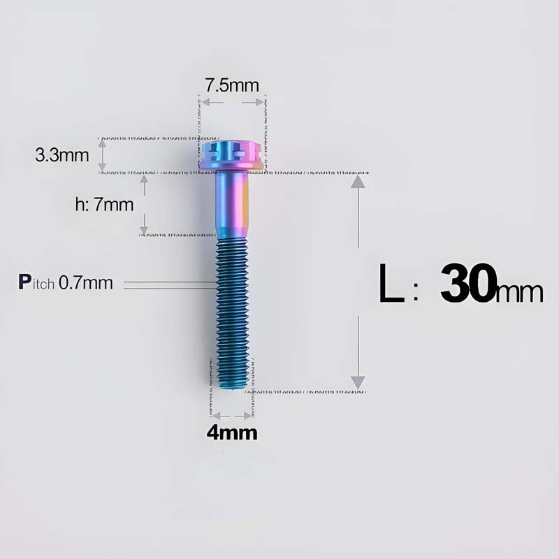 M4 × L30/35/40/45/50mm Titanium Alloy Bolts For Motorcycle