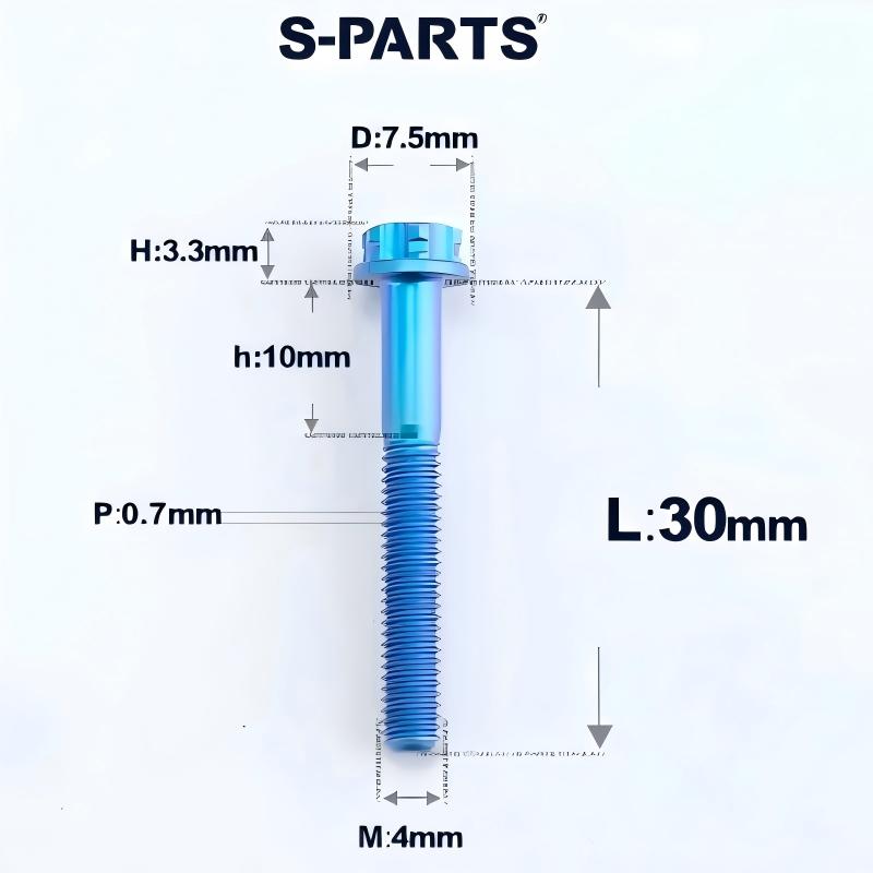 M4 × L30/35/40/45/50mm Titanium Alloy Bolts For Motorcycle