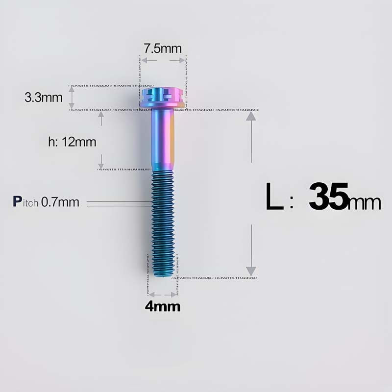 M4 × L30/35/40/45/50mm Titanium Alloy Bolts For Motorcycle