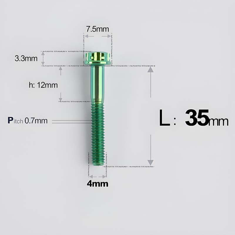M4 × L30/35/40/45/50mm Titanium Alloy Bolts For Motorcycle