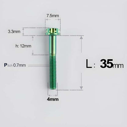 M4 × L30/35/40/45/50mm Titanium Alloy Bolts For Motorcycle