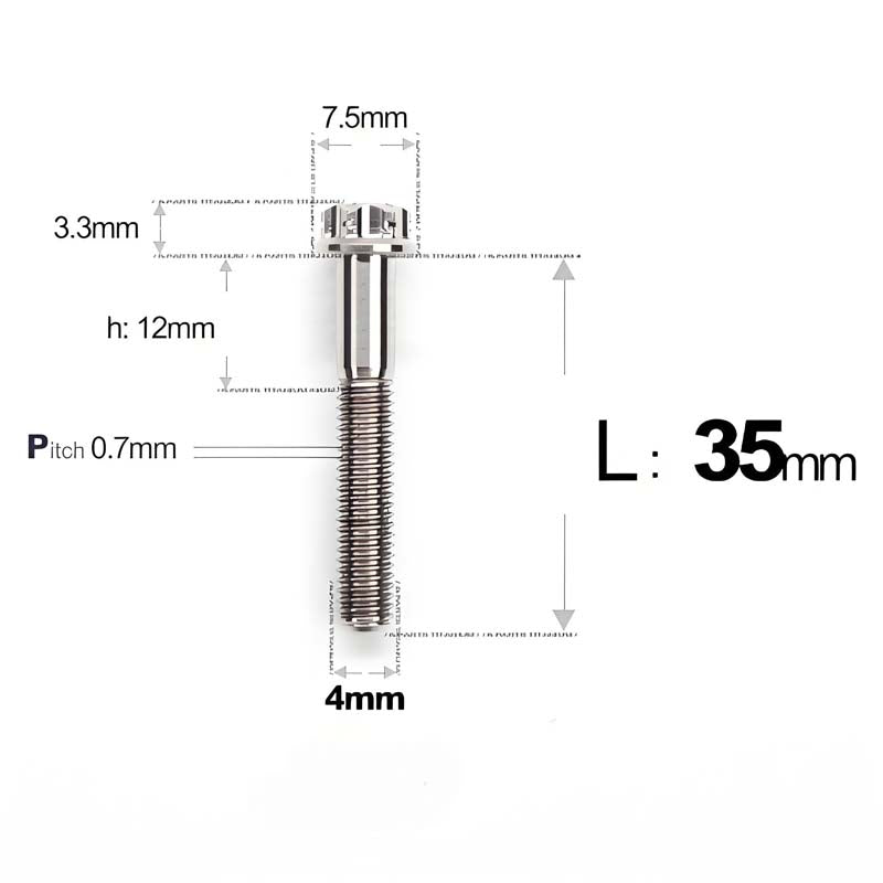 M4 × L30/35/40/45/50mm Titanium Alloy Bolts For Motorcycle