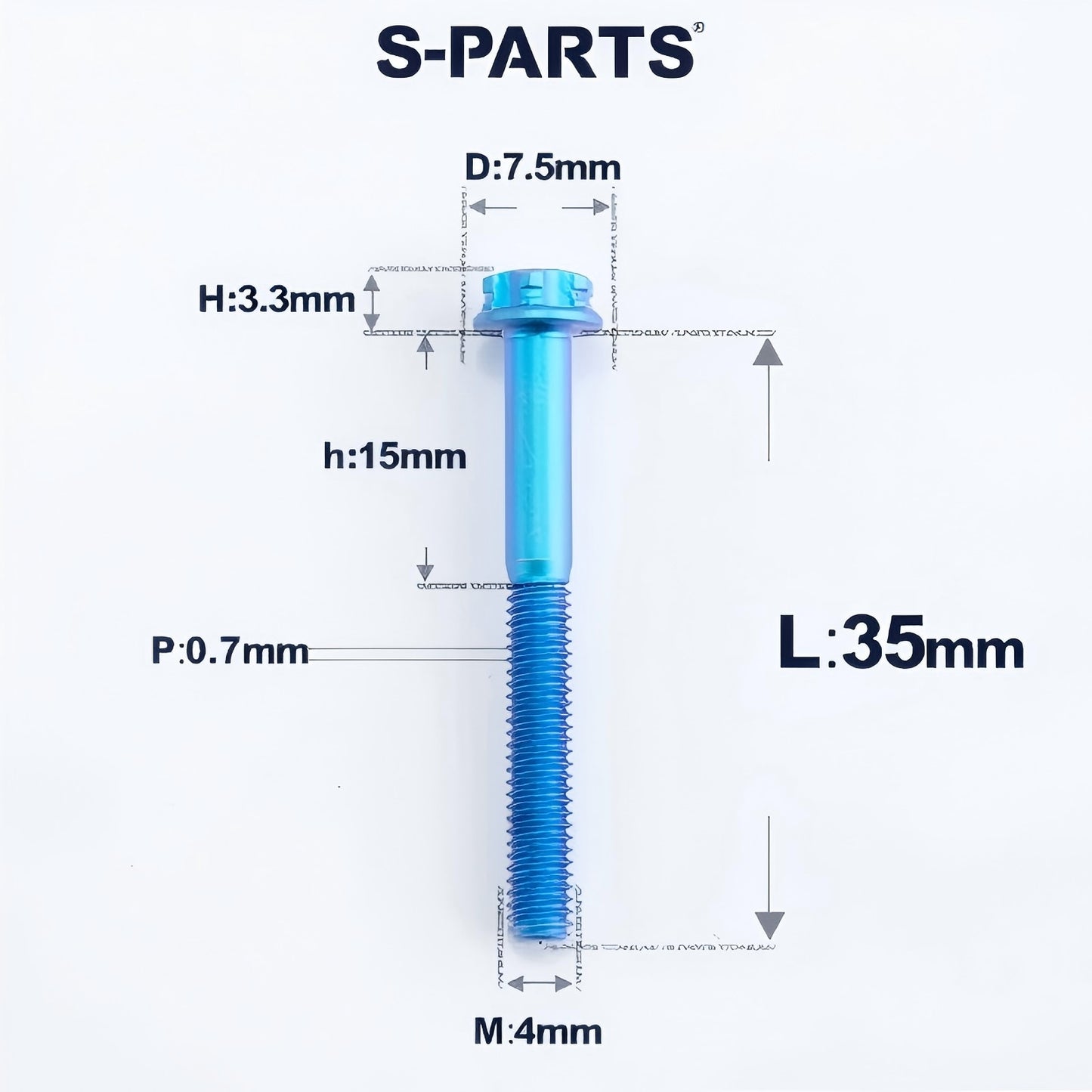 M4 × L30/35/40/45/50mm Titanium Alloy Bolts For Motorcycle