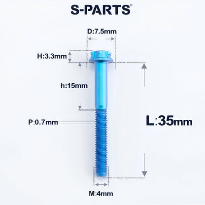 M4 × L30/35/40/45/50mm Titanium Alloy Bolts For Motorcycle