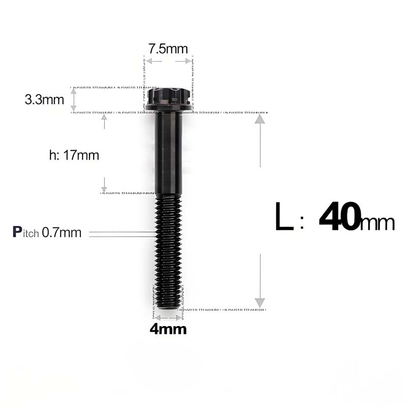 M4 × L30/35/40/45/50mm Titanium Alloy Bolts For Motorcycle