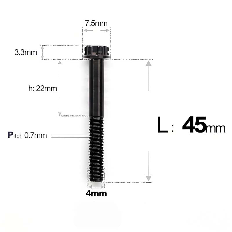 M4 × L30/35/40/45/50mm Titanium Alloy Bolts For Motorcycle