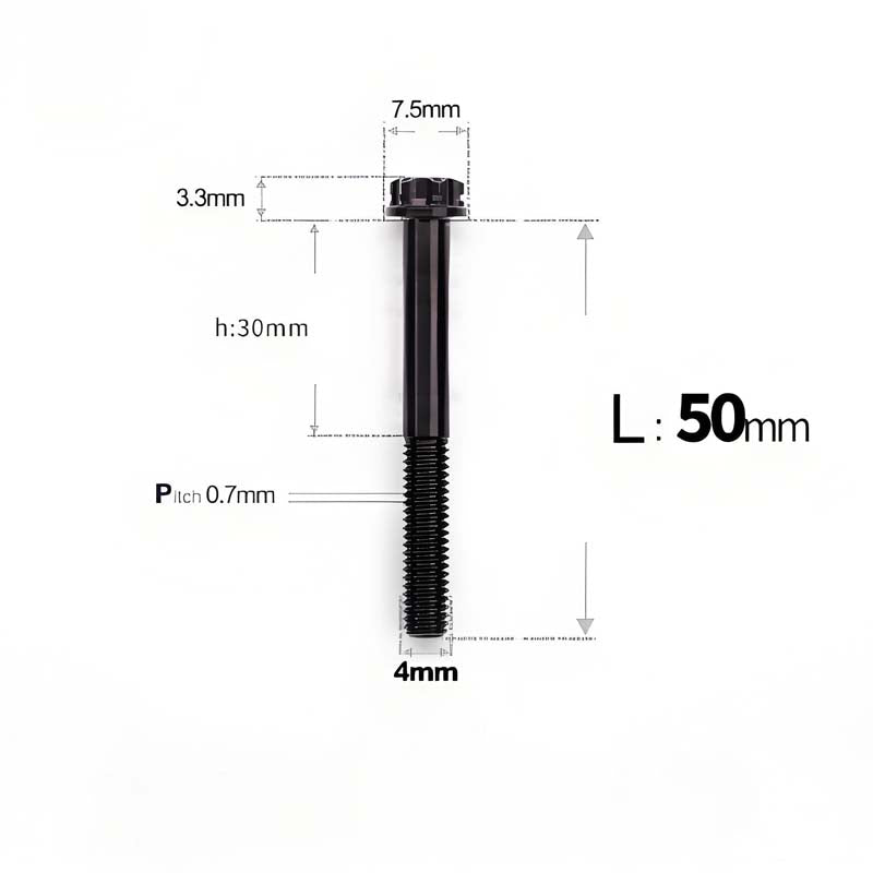 M4 × L30/35/40/45/50mm Titanium Alloy Bolts For Motorcycle