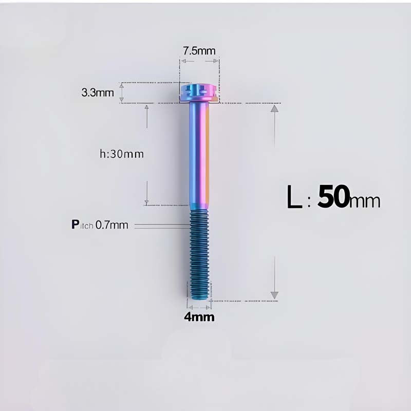 M4 × L30/35/40/45/50mm Titanium Alloy Bolts For Motorcycle