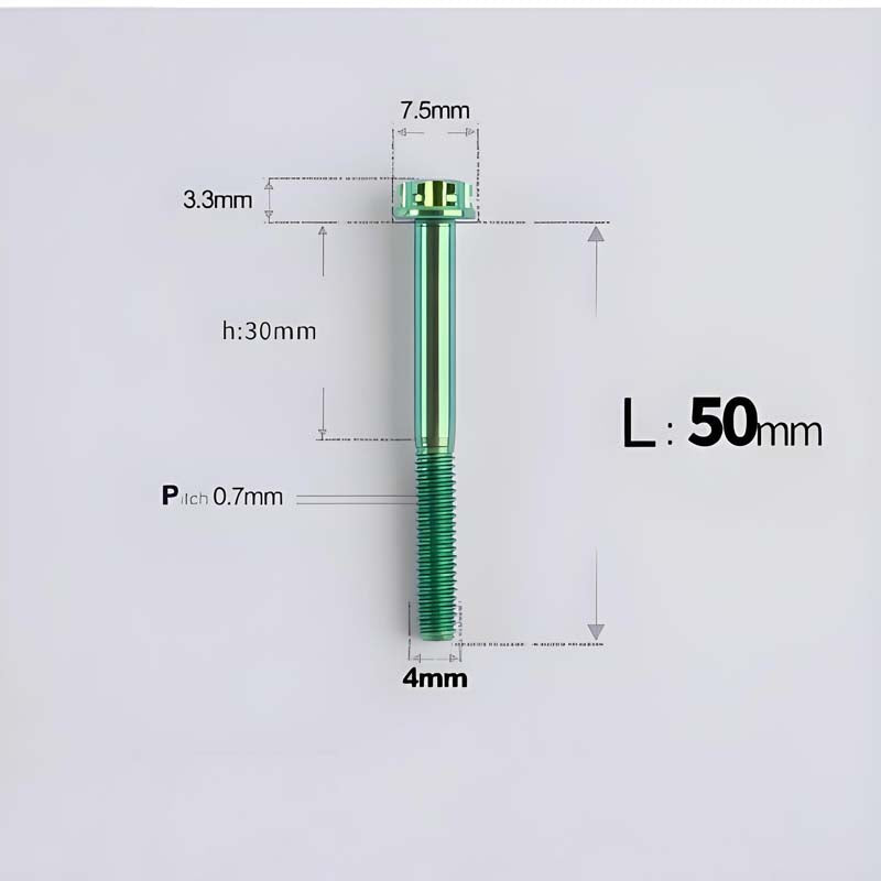 M4 × L30/35/40/45/50mm Titanium Alloy Bolts For Motorcycle