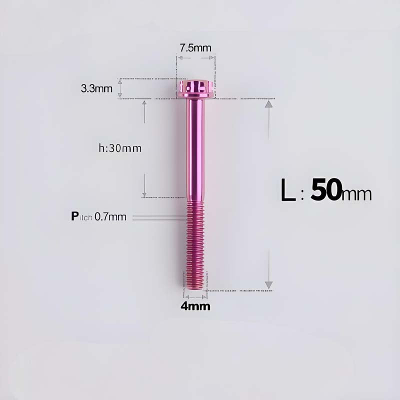 M4 × L30/35/40/45/50mm Titanium Alloy Bolts For Motorcycle
