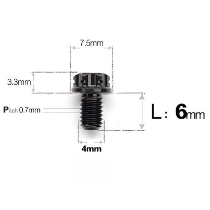 M4 × L6/8/10-25mm Titanium Alloy Bolts For Motorcycle