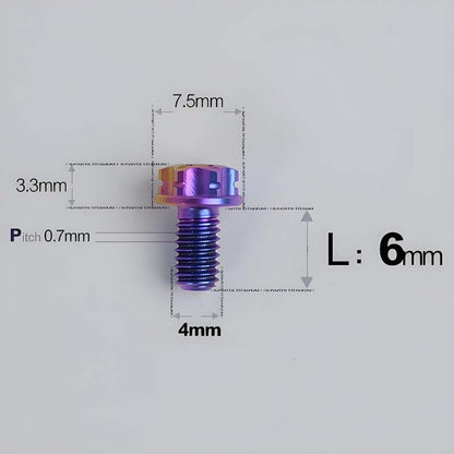 M4 × L6/8/10-25mm Titanium Alloy Bolts For Motorcycle