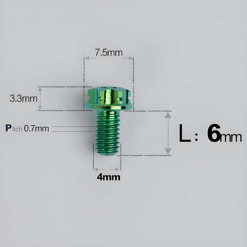 M4 × L6/8/10-25mm Titanium Alloy Bolts For Motorcycle