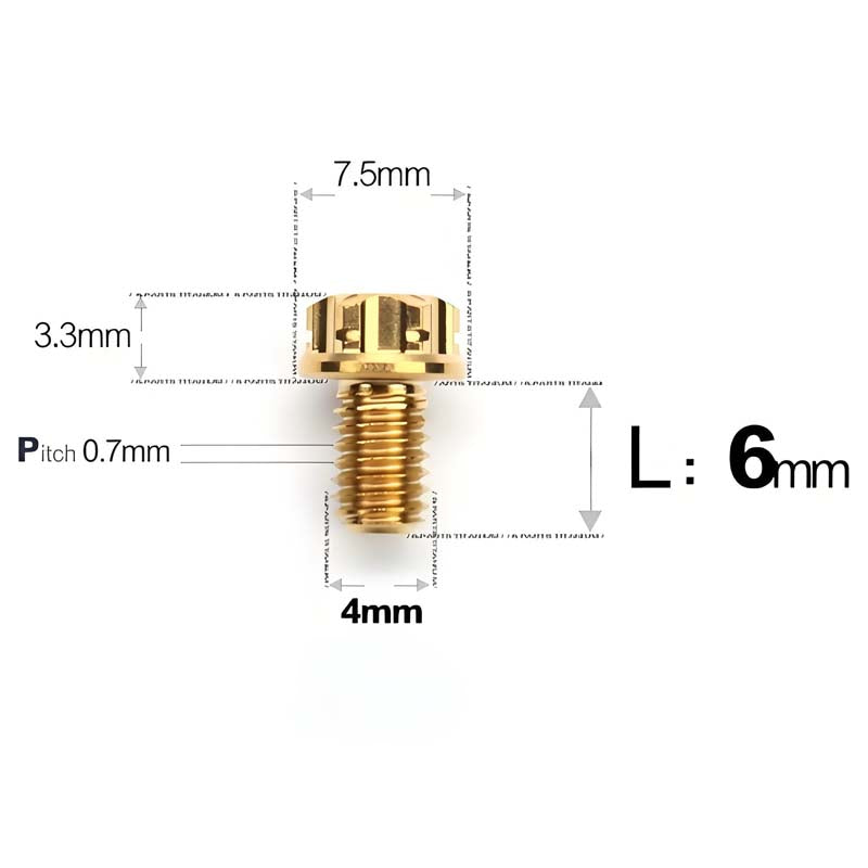 M4 × L6/8/10-25mm Titanium Alloy Bolts For Motorcycle
