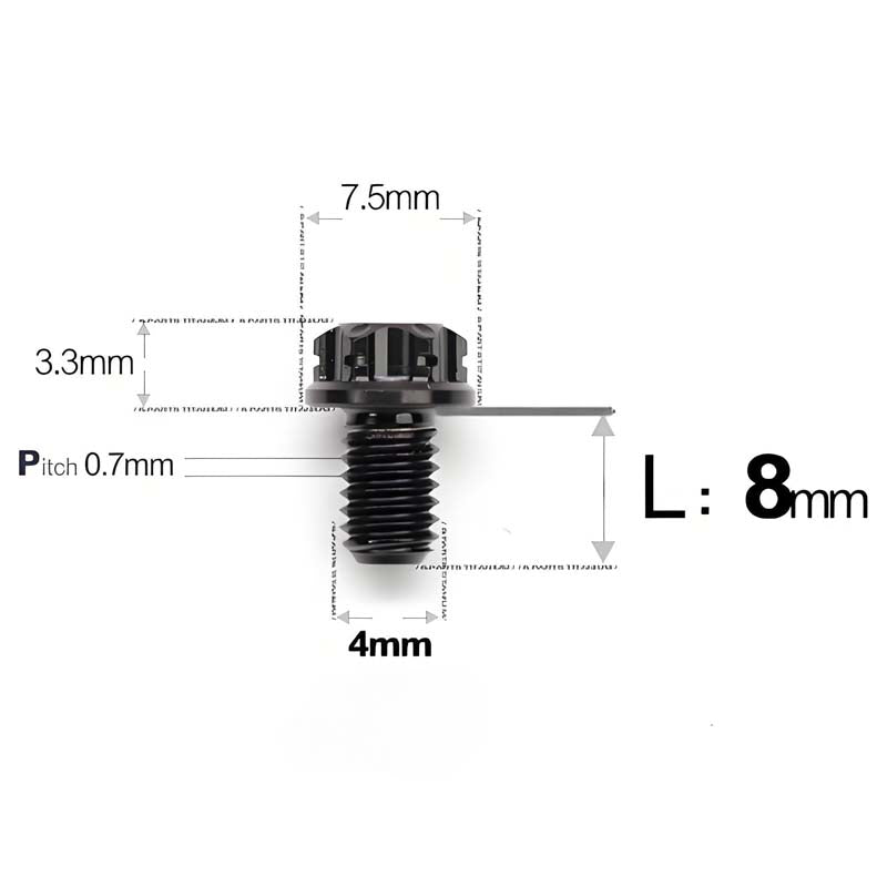 M4 × L6/8/10-25mm Titanium Alloy Bolts For Motorcycle