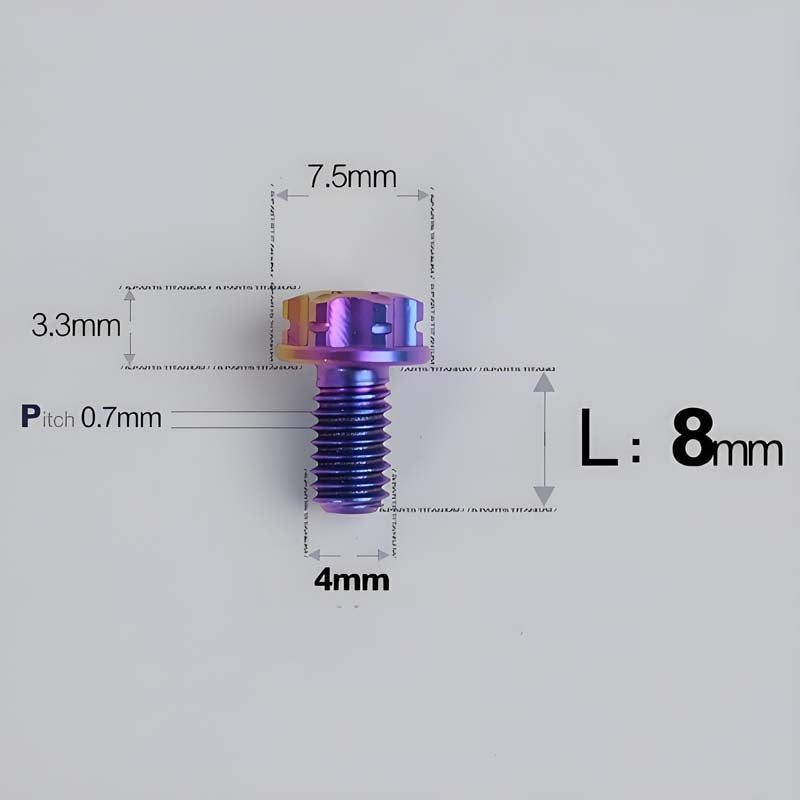 M4 × L6/8/10-25mm Titanium Alloy Bolts For Motorcycle